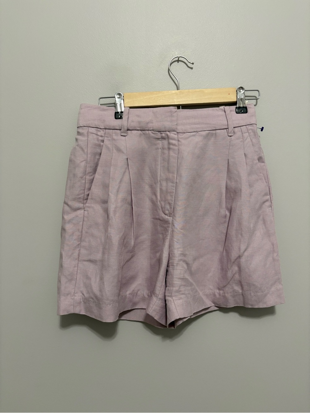 Aritzia The Effortless Pant Wilfred Lavender Linen Blend Modern Short